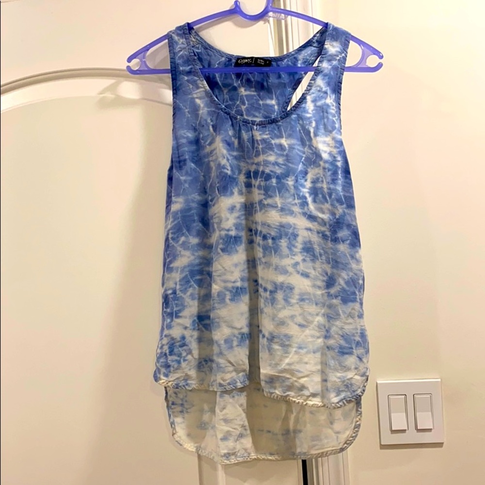 Gypsy Brand Blue and White Tiedye Tank Size Small
